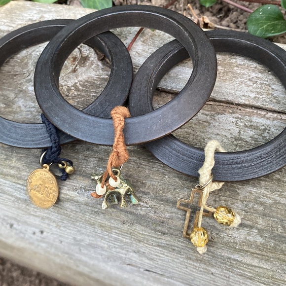 3 Wooden Gypsy spirt bangles custom made pieces - Picture 2 of 8